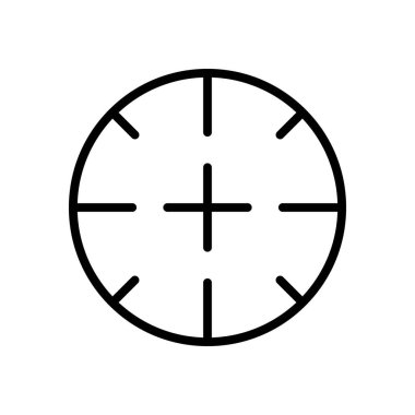 Target and aim icon. Game sign. Focus symbol. Vector isolated on white background.