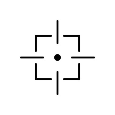 Target and aim icon. Game sign. Focus symbol. Vector isolated on white background.