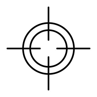 Target and aim icon. Game sign. Focus symbol. Vector isolated on white background.