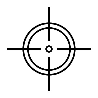 Target and aim icon. Game sign. Focus symbol. Vector isolated on white background.
