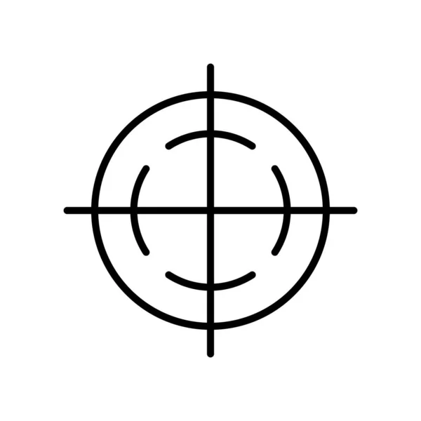 Target Aim Icon Game Sign Focus Symbol Vector Isolated White — 图库矢量图片