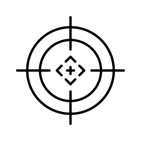 Цель Цель Значок Знак Игры Фокус Символ Вектор Изолирован Белом — стоковый вектор