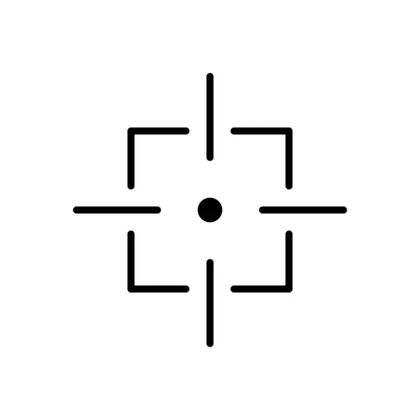 Цель Цель Значок Знак Игры Фокус Символ Вектор Изолирован Белом — стоковый вектор