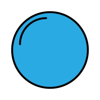 Blue soap bubble icon. Vector illustration isolated on white background.