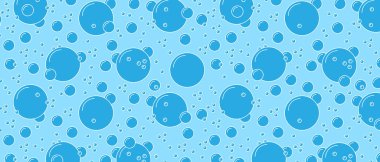Soap bubbles pattern background. Sea abstract backdrop. Flat wallpaper illustration. Vector EPS 10