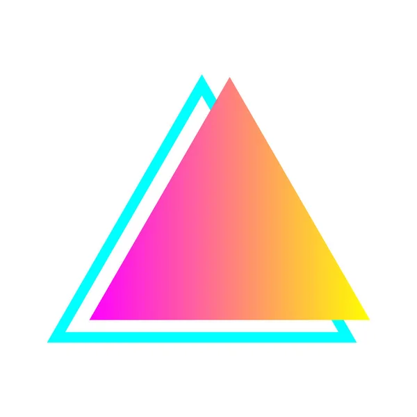 Triângulos Néon Estilo Cyberpunk Figuras Ícones Para Design Ilustração Vetorial —  Vetores de Stock