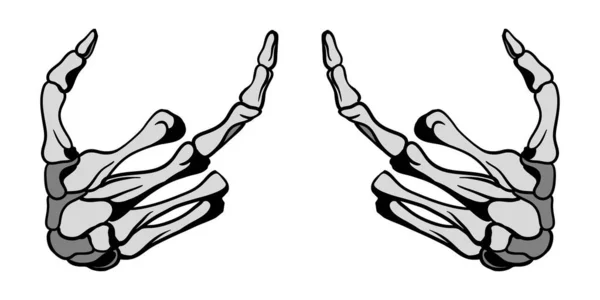 Mãos Esqueleto Mostram Dedo Médio Shirt Para Halloween Desenho Ilustração —  Vetores de Stock