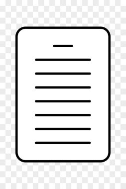 Belge simgesi, taslak işareti. Şeffaf arkaplanda izole edilmiş belge resimleme. Vektör EPS 10