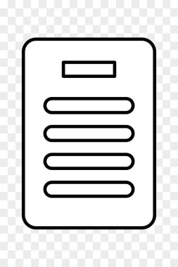 Belge simgesi, taslak işareti. Şeffaf arkaplanda izole edilmiş belge resimleme. Vektör EPS 10