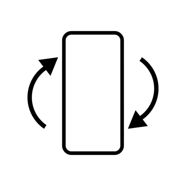 Gire Teléfono Inteligente Icono Rotación Del Dispositivo Vector Aislado Sobre — Vector de stock