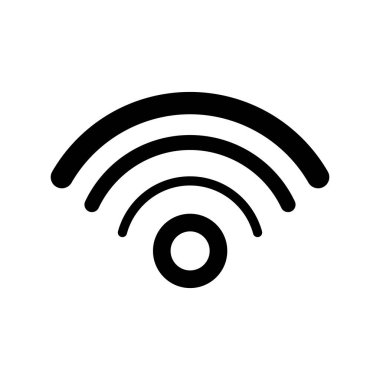 Kablosuz ve kablosuz ağ ikonu. Wi-fi sinyal sembolü. İnternet Bağlantısı. Uzak internet erişimi koleksiyonu. Beyaz arkaplanda izole edilmiş vektör.