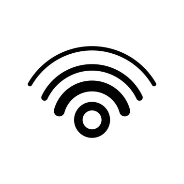 Kablosuz ve kablosuz ağ ikonu. Wi-fi sinyal sembolü. İnternet Bağlantısı. Uzak internet erişimi koleksiyonu. Beyaz arkaplanda izole edilmiş vektör.
