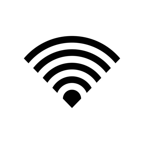 無線と無線Lanのアイコン Fi信号シンボル インターネット接続 リモートインターネットアクセス収集 白地に隔離されたベクトル — ストックベクタ