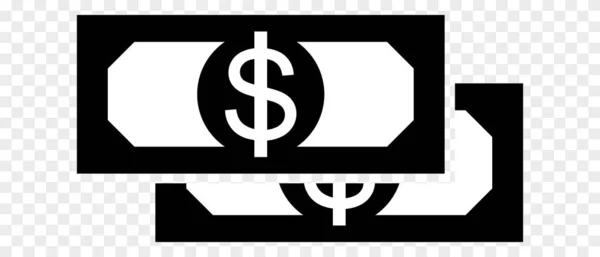 Dinero Icono Efectivo Símbolo Financiero Vector Aislado Sobre Fondo Transparente — Vector de stock