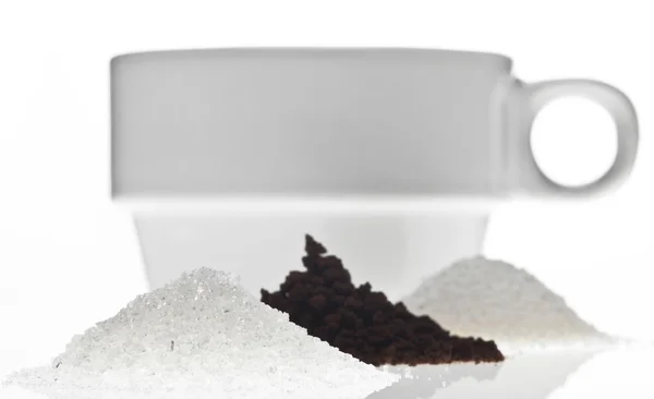 Kaffe socker och grädde — Stockfoto
