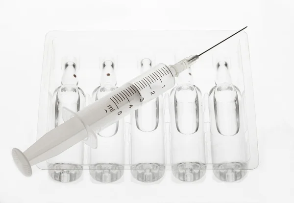 Ampoules 및 주사기 — 스톡 사진