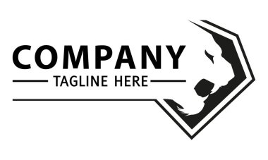 Siyah ve Beyaz Renkli Kızgın Aslan Başı Tasarımı