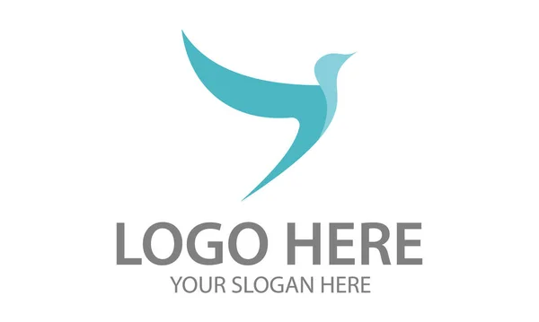 Tosca Farbe Fliegende Freiheit Vogel Logo Design — Stockvektor