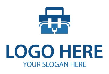 Mavi Renkli Araç Kutusu Logo Tasarımı Logosu Tasarımı