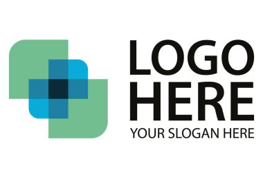 Blue and Green Cross Health Logo Design