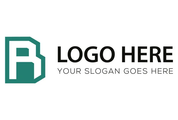Green Color Simple Shape Initial Letter Logo Design — 图库矢量图片