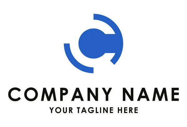 Disegno Iniziale Del Logo Della Lettera Dello Spazio Negativo Colore — Vettoriale Stock