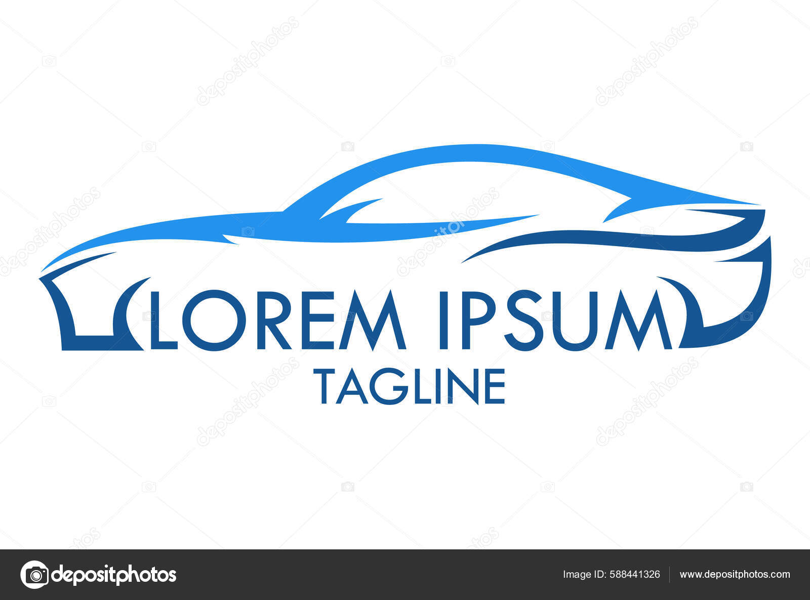 Blue Color Luxury Car Logo vector, gráfico vectorial © AkasaraBiru