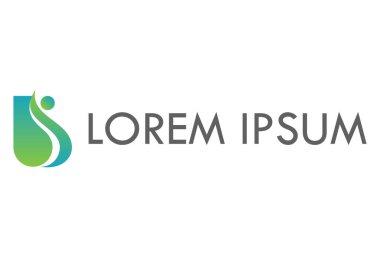 Yeşil Logo Doğası Soyut İnsan Baş harfleri B Logosu Tasarımı