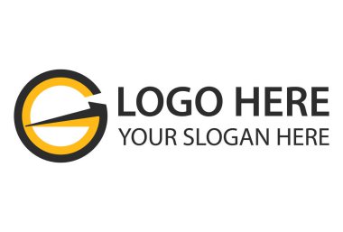 Siyah ve Sarı Renk Soyut Başlangıç G Harfi Logo Tasarımı