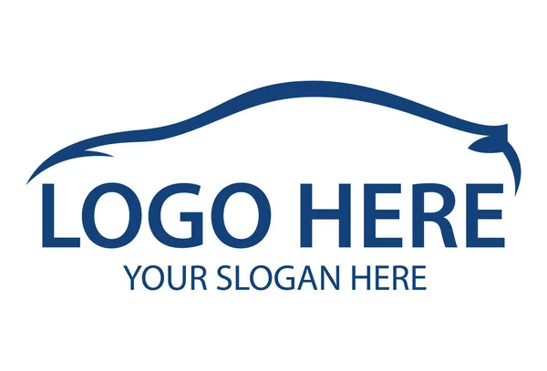 Diseño Logotipo Coche Lujo Color Azul — Vector de stock