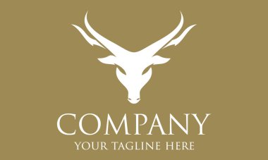 Luxury Color Abstract Animal Deer with Horn Logo Design