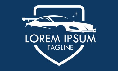 Blue Color Luxury Car Logo Design