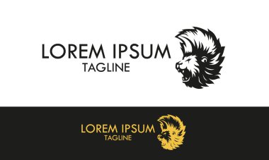 Luxury Lion Head Angry Logo Design