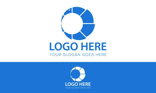 Disegno Astratto Del Logo Del Cerchio Armadillo Colore Blu — Vettoriale Stock