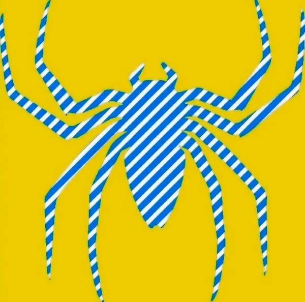 Çizgili örümcek siluetinin vektör görüntüsü