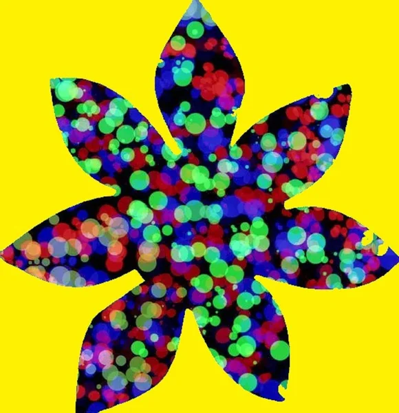 Fleur Avec Motif Bulles — Image vectorielle