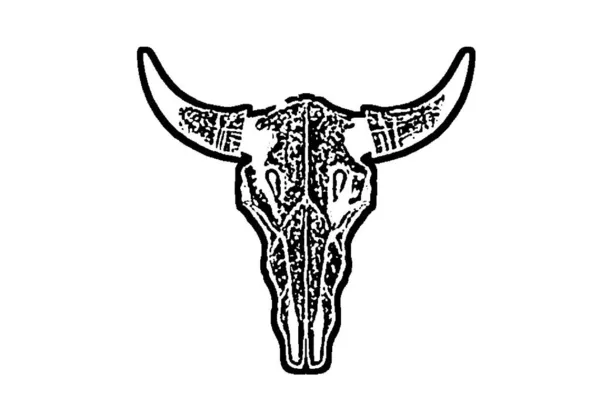 Picture Bull Skull — Stock Vector