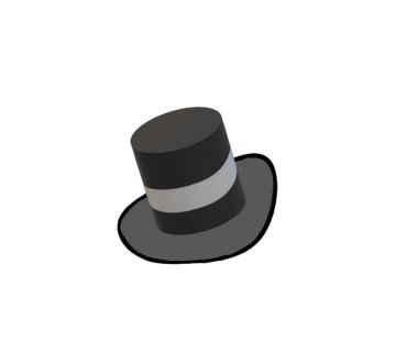 bir silindir şapkanın vektör görüntüsü