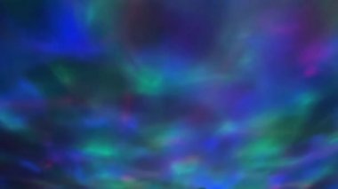 Video of moving colors on the ceiling made by a projector nightlight. 