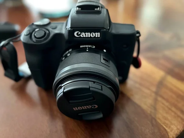 Canon Camera Table — Stockfoto