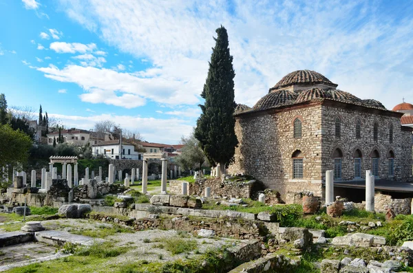 Street view from the central historic area of Athens Greece — Stock Photo, Image