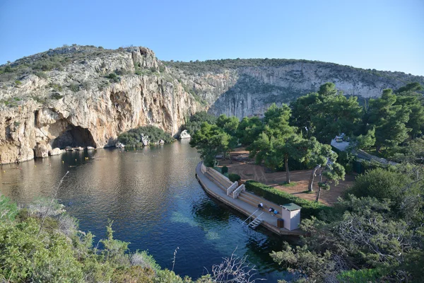 Lago Vouliagmeni, Atenas, Grecia Imagen de stock