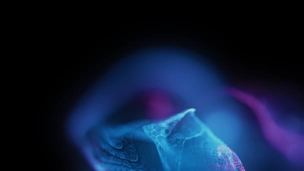 Piękne niebieskie i Pnk cząstek Płynny spray powolne tło ruchu — Wideo stockowe