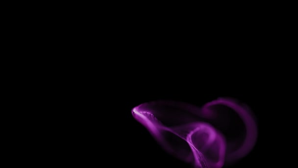 Partículas rosadas fluyendo movimiento fondo cámara lenta fondo vídeo — Vídeos de Stock