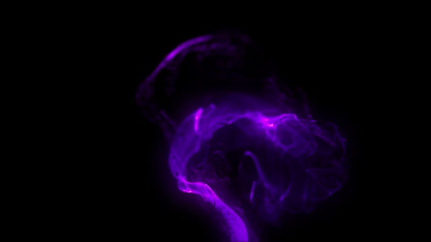 Абстрактные частицы Фон жидкой энергии Видео замедленная съемка — стоковое видео