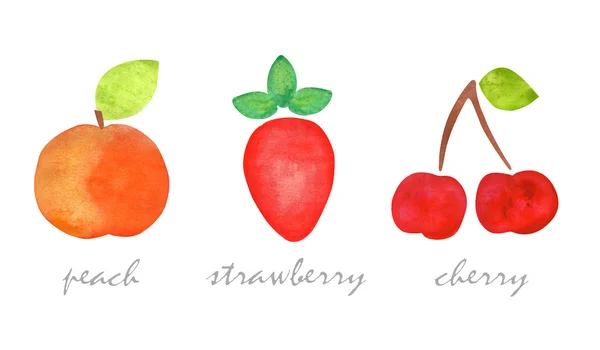 Watercolors fruits — Stock Photo, Image