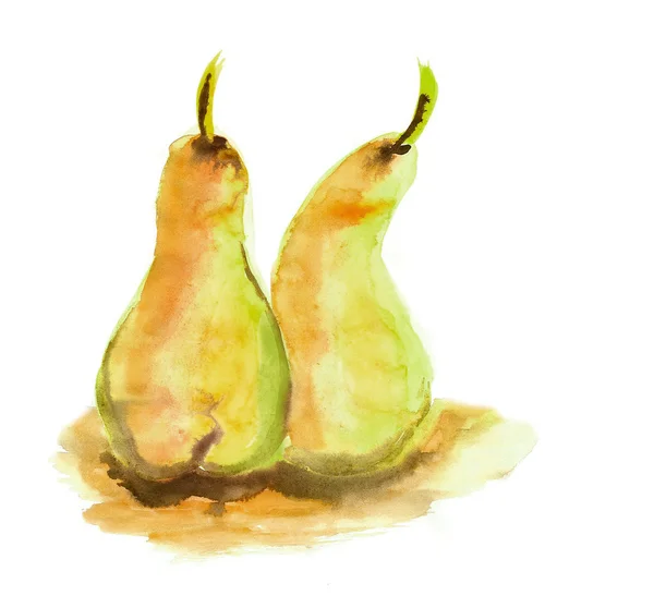 Watercolor Pears — Stock Photo, Image