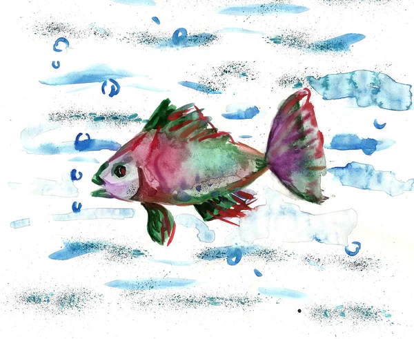 Aquarellfische — Stockfoto