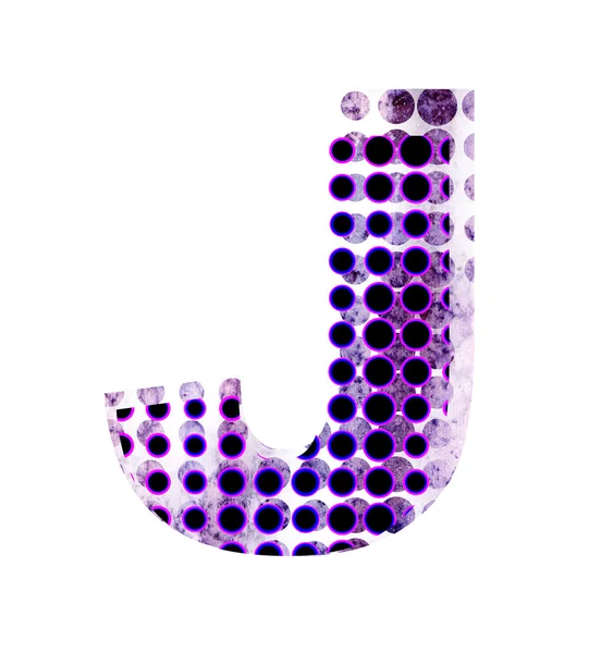 Perforated letter J — Stock Photo, Image