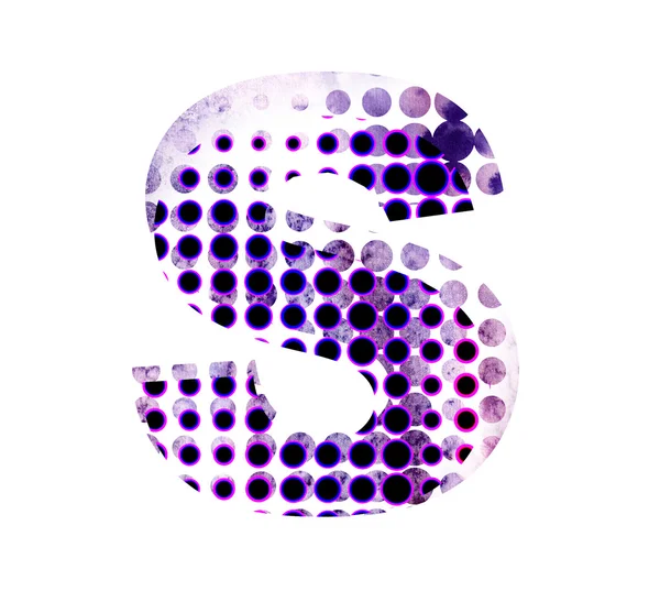 Perforated letter S — Stock Photo, Image